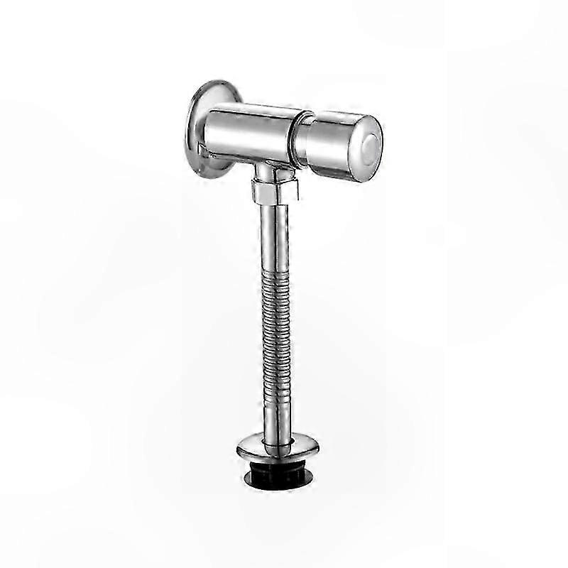 Verchromter, Wandmontierter Urinal-druckknopf Mit Automatischem Absperrventil Und Manuellem Timer