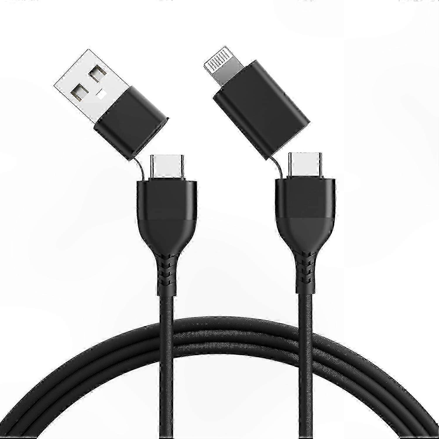 65w Usb-c Auf Lightning 4-in-1 Schnellladekabel Für Macbook, Mfi-zertifiziert, Kompatibel Mit Iphone Und Ipad, Multifunktionaler Anschluss, Robustes Und Langlebiges Kabel, Vielseitiges Ladegerät Für L