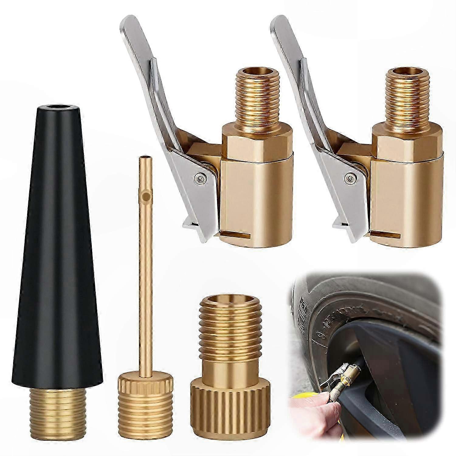 Universelles Ventiladapter-set Für Luftpumpen, Kompatibel Mit Autoreifen, Fahrrädern Und Sportbällen