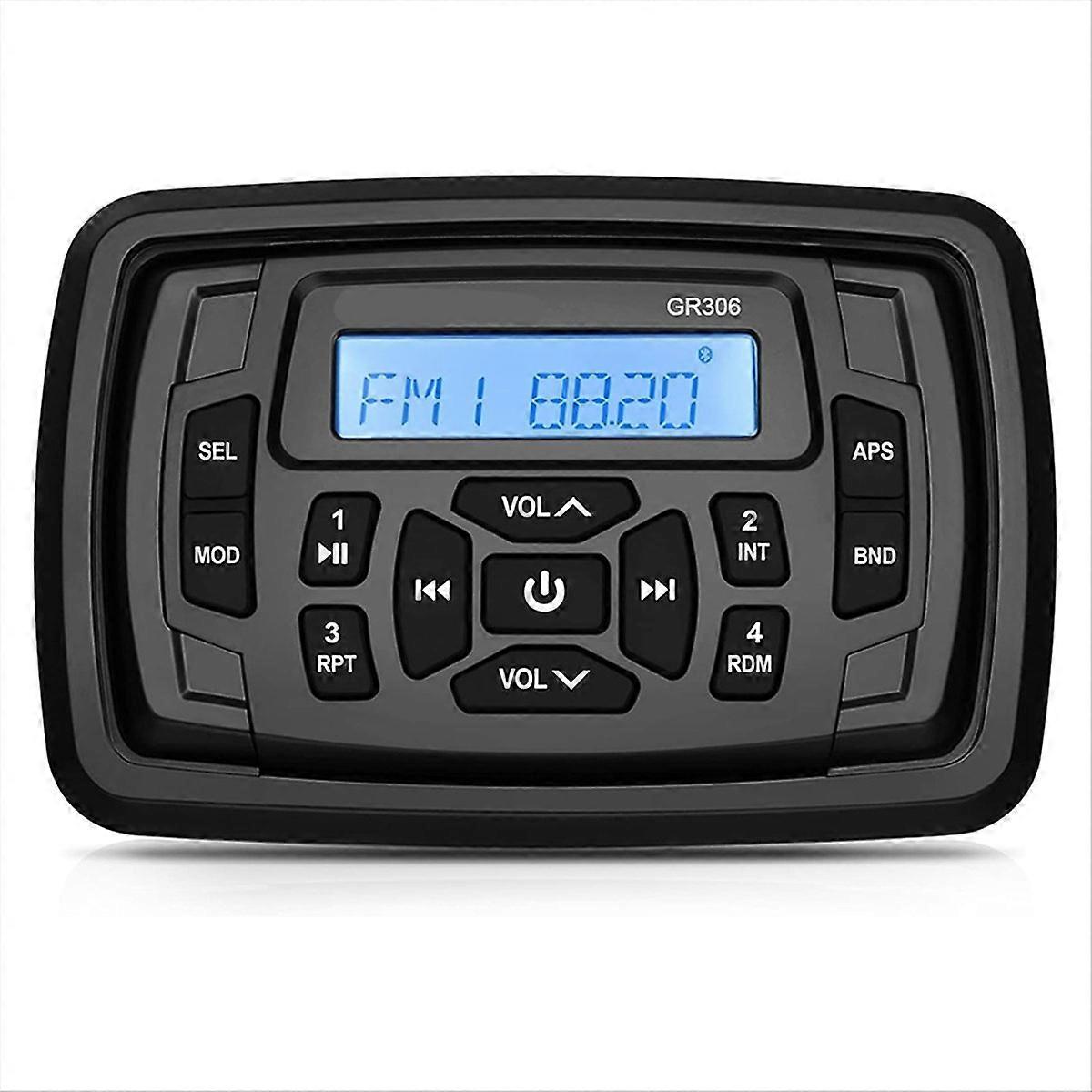 Wasserdichter Bluetooth Fm/am Digital-audio-empfänger – Usb Mp3 Multimedia-player Für Auto, Tragbares Radio Mit Digitalanzeige, Eingebautem Lautsprecher, 2 Stück