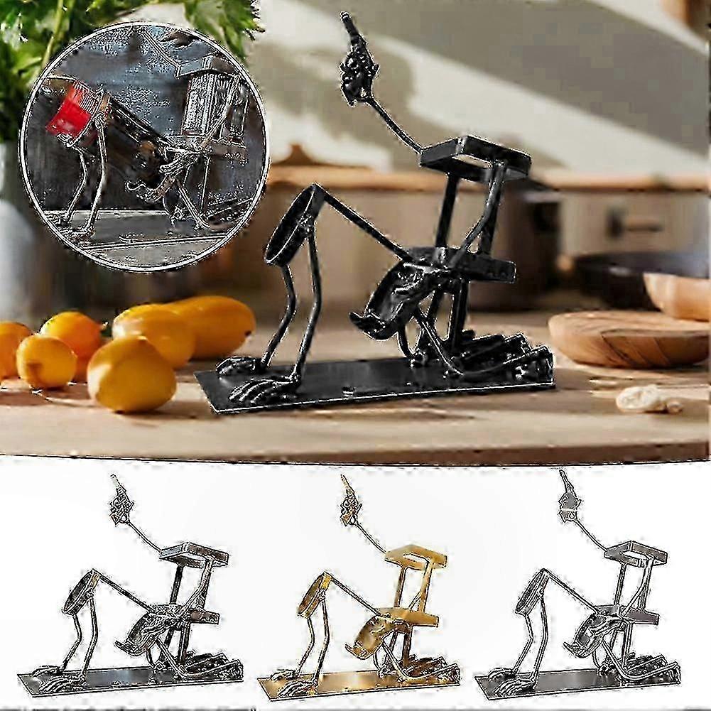 Flaschenhalter Aus Metall In Totenkopfform Für Die Bar – Origineller Ständer Für Whisky, Bier, Wein Und Limonade – Humorvolles Skelett-design