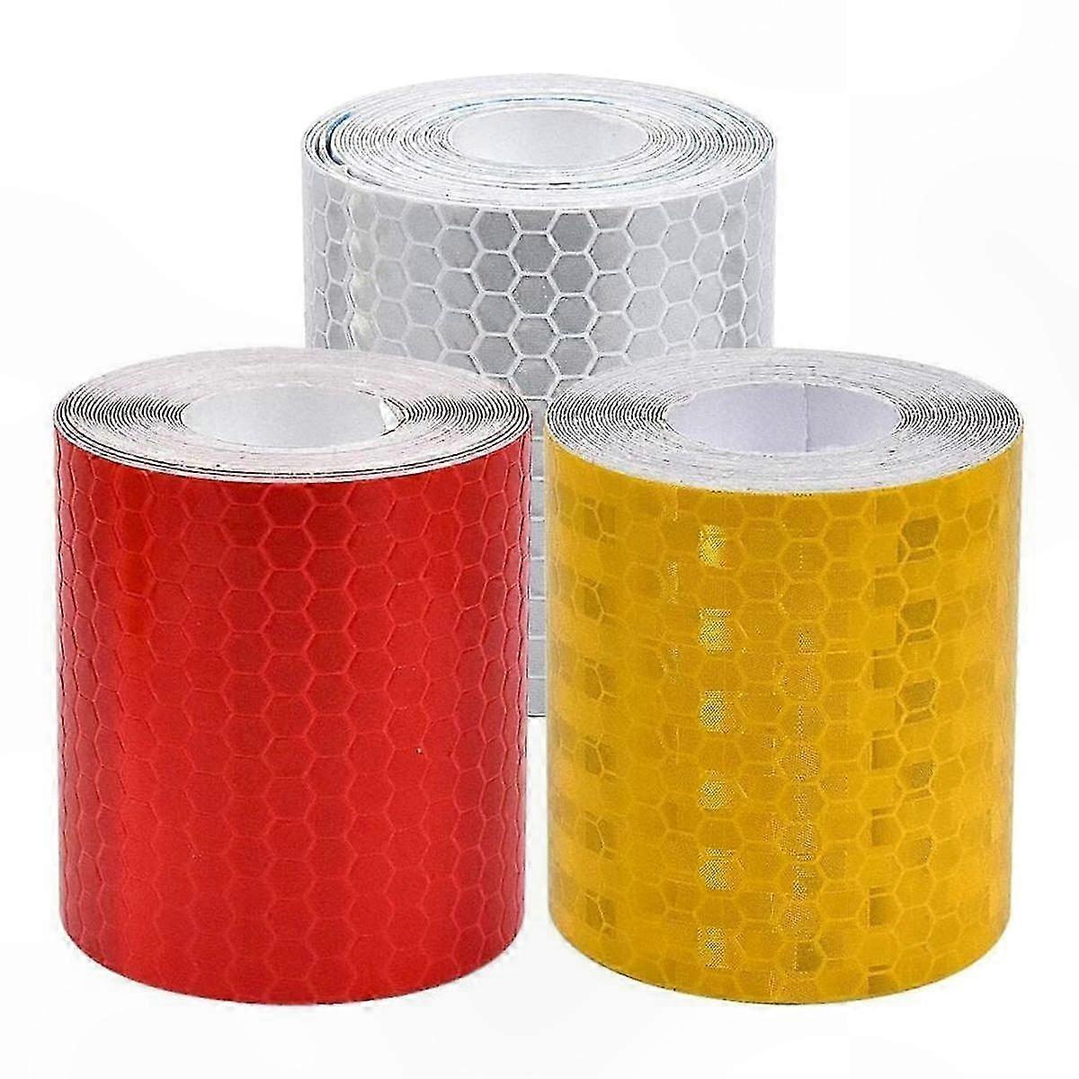 Wetterfestes Reflektierendes Klebeband, Selbstklebendes Sicherheitsband Für Schlechte Lichtverhältnisse, Packung Mit 3 Rollen Signalband.