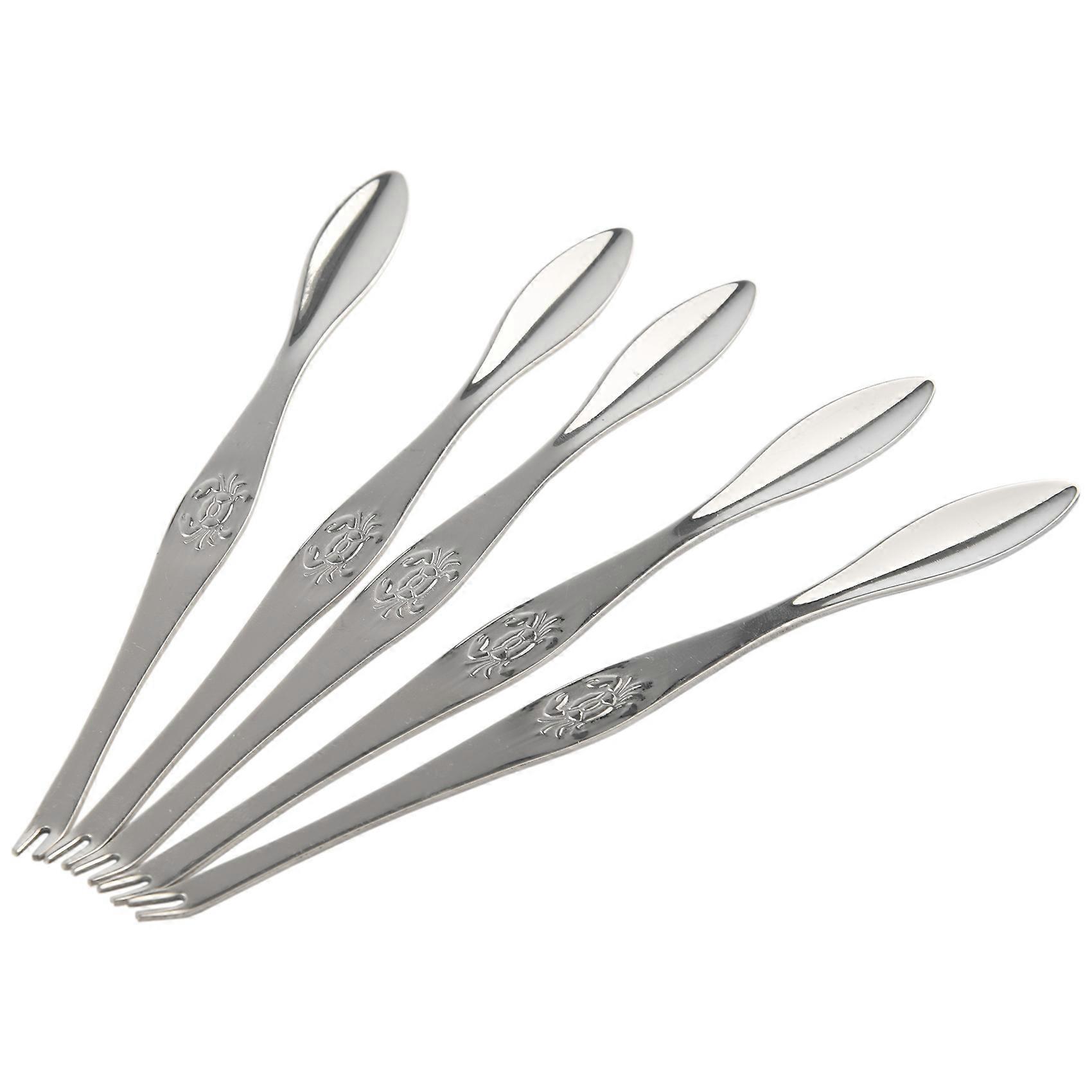 Edelstahl-hummerknacker, 5er-set, Meeresfrüchtewerkzeug Für Krabben Und Garnelen, Fleischlöser, Nussöffner, Robustes Küchenaccessoire