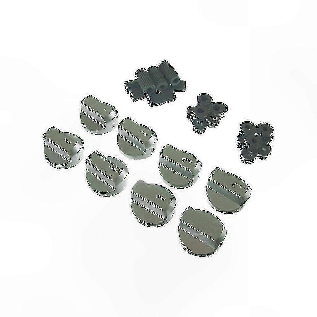 Universeller Herdknopf Mit Adaptern, Silberfarben, 8-teiliges Set Für Backofen Und Grill