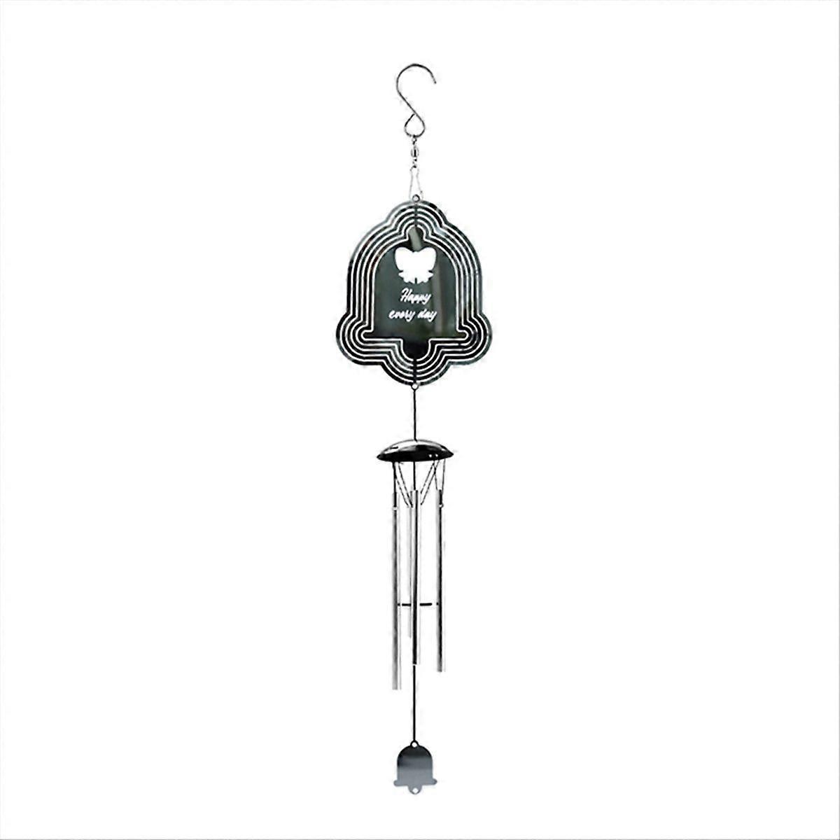 Windspiel Für Den Außenbereich Mit Drehbarer 3d-glocke, Dekoratives Windspiel Für Garten, Terrasse Und Balkon, Windspiel Aus Metall, Set Aus Hängenden Windspielen, Ideales Geschenk Für Zuhause.