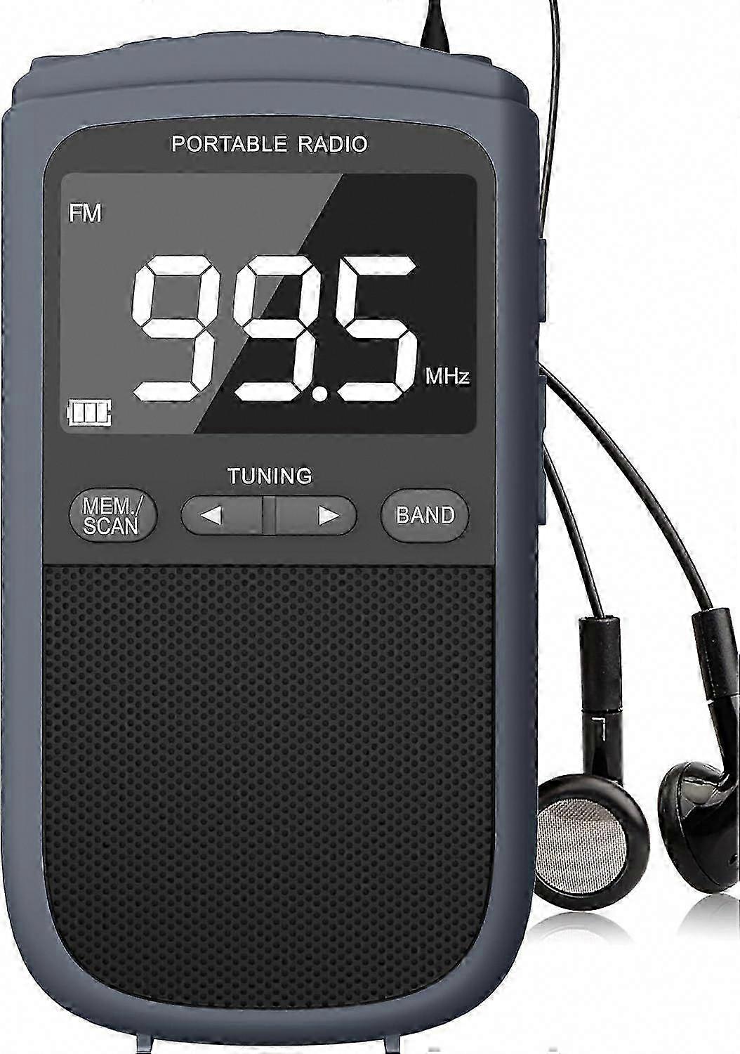 Tragbares Am/fm-walkman-radio: Wiederaufladbarer 900-mah-akku Im Taschenformat Mit Kopfhöreranschluss