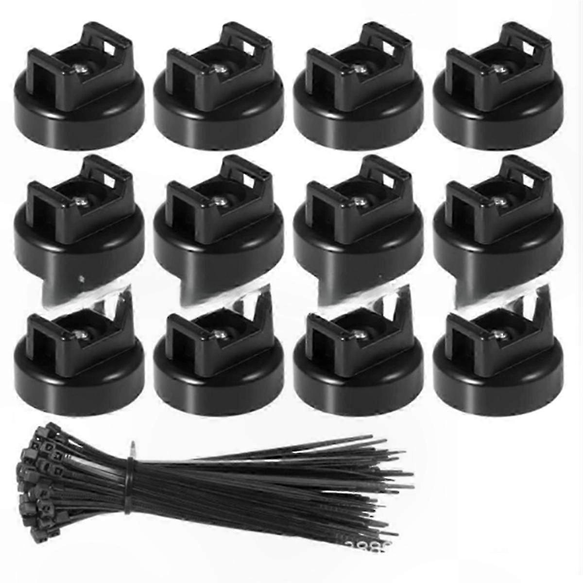 Packung Mit 12 Flexiblen Nylon-kabelbindern Mit Magnethaltern Und Knopfkopf Für Die Aufbewahrung In Haushalt, Büro, Werkstatt Und Garage.