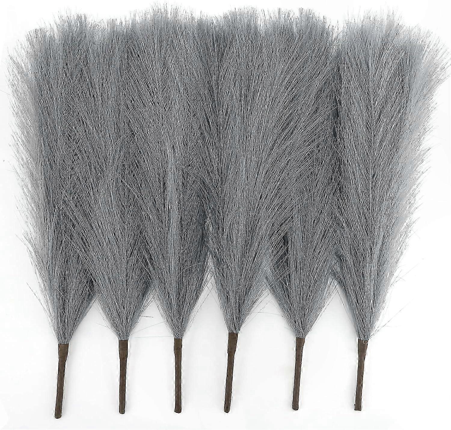 6 Stränge Künstliches Pampasgras, 43–45 Cm, Künstlicher Trockenblumenstrauß, Dekorativer Staubwedel Für Zuhause Und Veranstaltungen