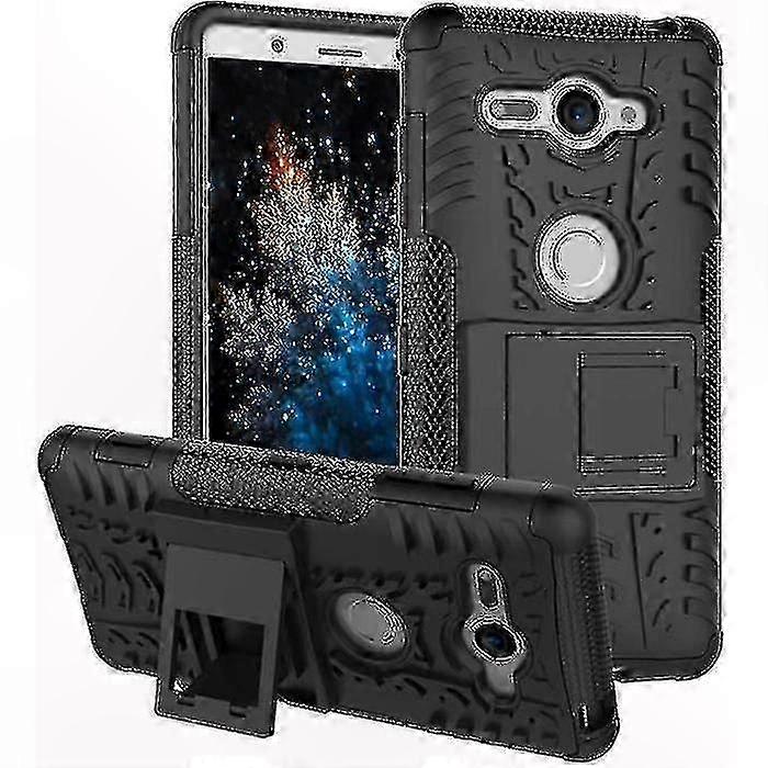 2-in-1-hybridhülle Mit Ständer Für Xperia Xz2 Compact, Stoßfester Schutz Aus Robustem Polycarbonat Und Weichem Tpu, Gepanzerte, Sturzsichere Hülle