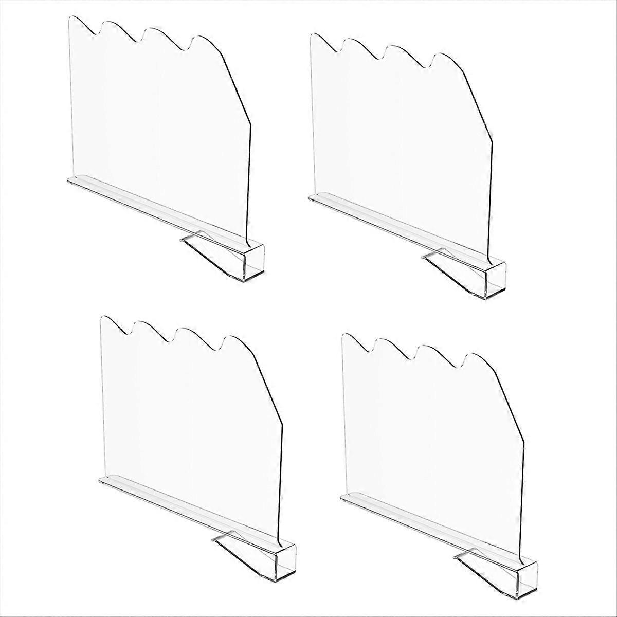 Set Mit 4 Acryl-regalteilern Zur Aufbewahrung Und Organisation, Transparente Oberfläche, Geeignet Für Verschiedene Räume, Robust Und Einfach Zu Montieren.