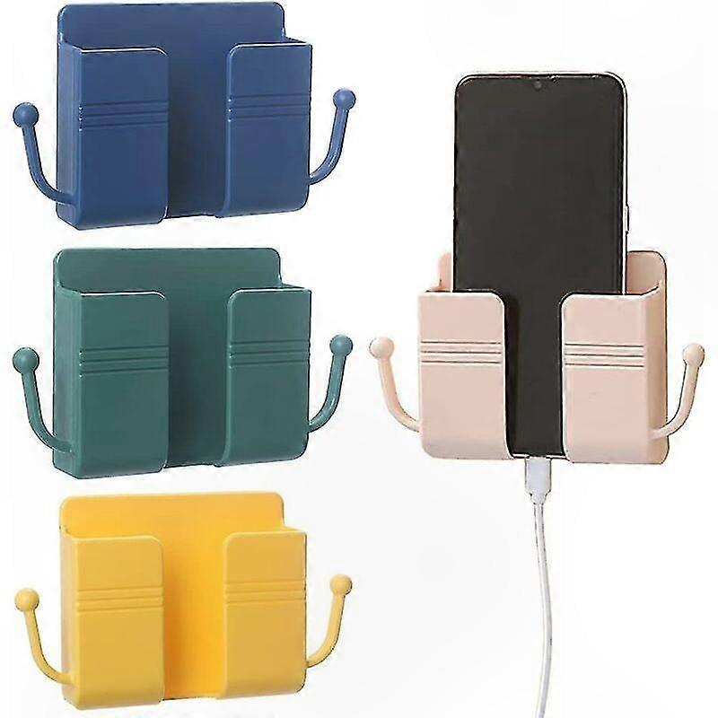 Wandmontierte Aufbewahrungsbox Mit Haken, 4er-set, Mehrfarbiger Organizer Für Fernbedienungen, Handys Und Kleine Accessoires, Wandhalterung Inklusive.