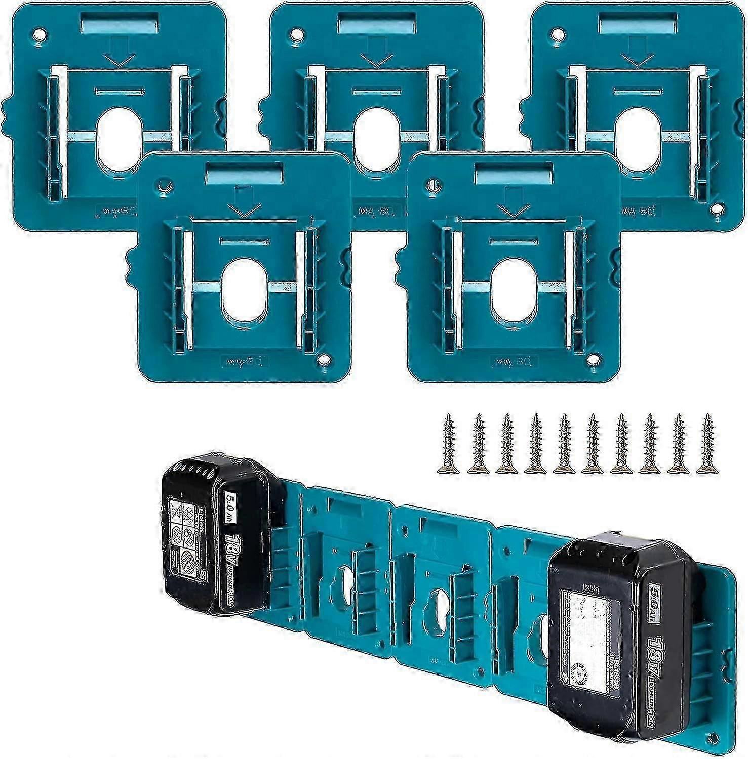 5x 18v Akku-halterung Mit 10 Schrauben Für Akku-werkzeuge, Kompatibel Mit Bl1860, Bl1850, Bl1840 Und Bl1830, 18v Akku-aufbewahrungsstation