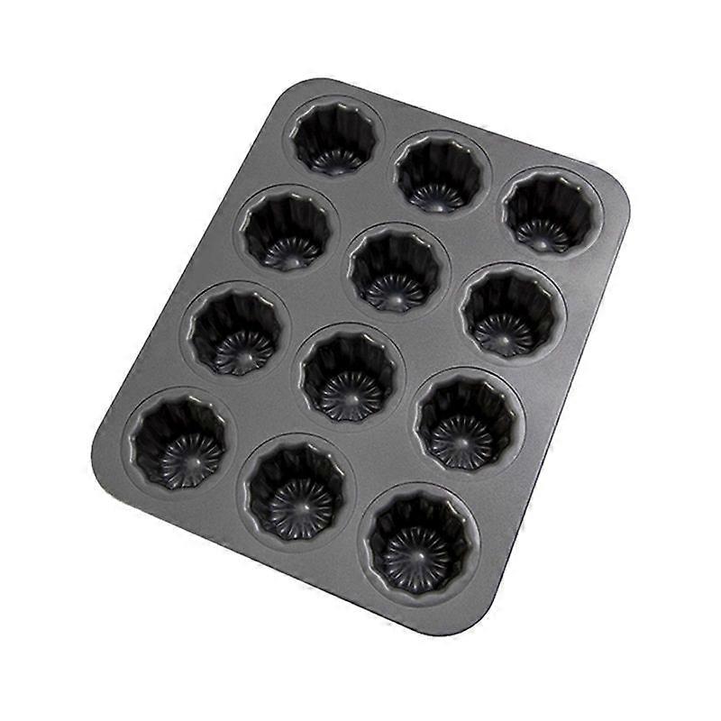 Geriffelte Backform Mit 12 Mulden Für Den Backofen, Puddingform Aus Metall, Backstäbe, 12 Mulden, Für Gebäck, Hitzebeständig, Antihaftbeschichtung, Für Hausgemachte Desserts.