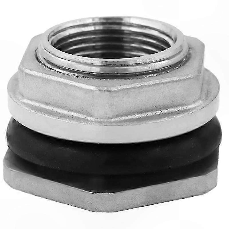 2-zoll-edelstahl-wassertankanschluss, Sus304-durchgangsanschluss Für Tanks, Hochleistungs-tankverbinder, Standardgewinde, Auslaufsicher, Für Industrielle Und Private Anwendungen.