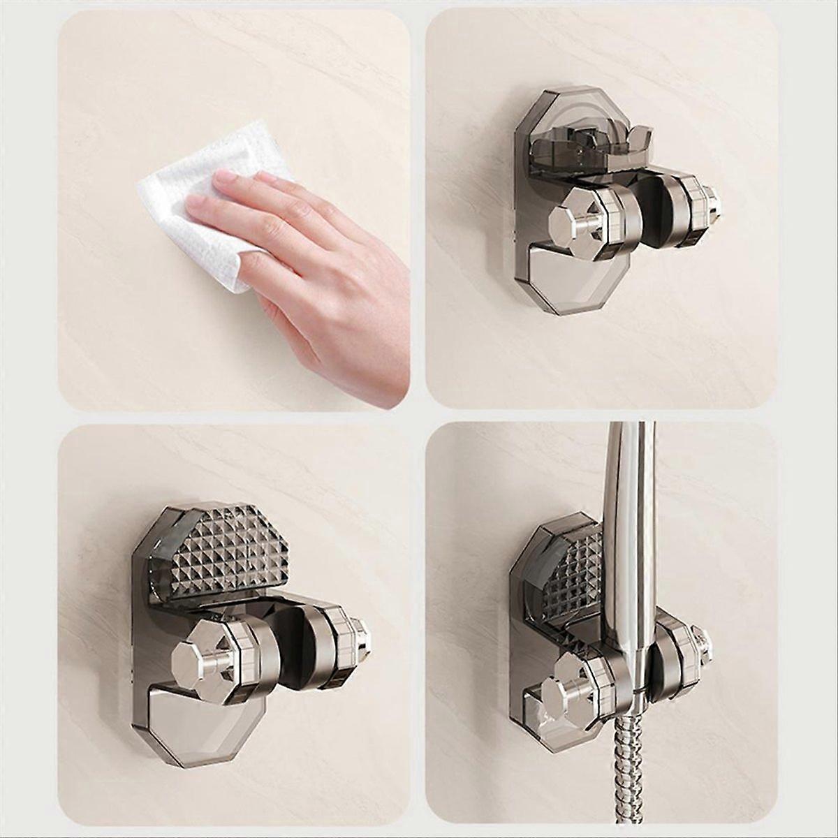 Verstellbarer, Wandmontierter Duschkopfhalter, Drehbarer Duschkopfhalter Aus Edelstahl, Fest Und Verstellbar, Geeignet Für Alle Badezimmer, Einfache Montage, Robust Und Langlebig.
