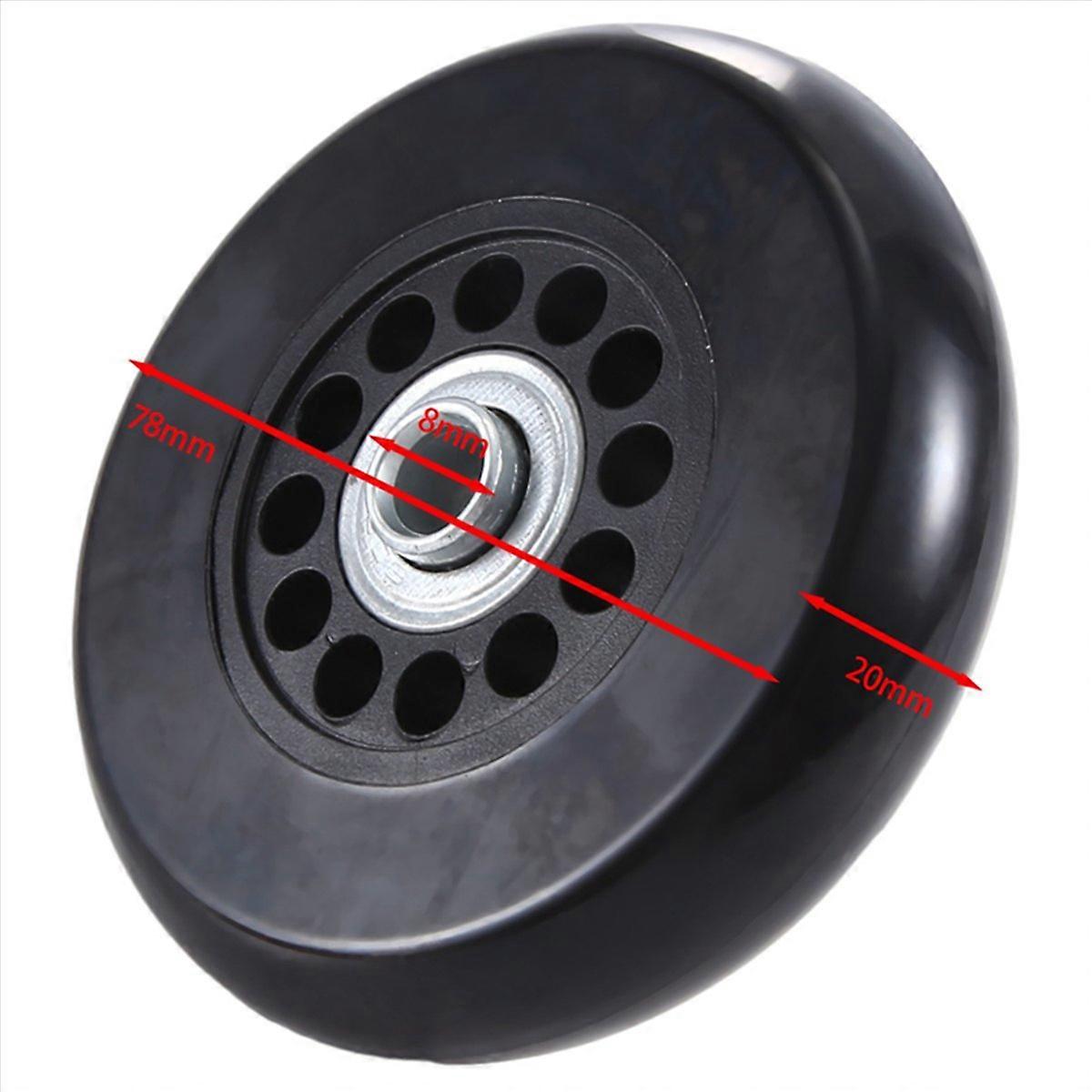 Koffer-ersatzrollen 78x20mm, 2er-set, Gepäckreparaturset, Universelle Ersatzteile, Robuste Reiserollen, Einfache Montage