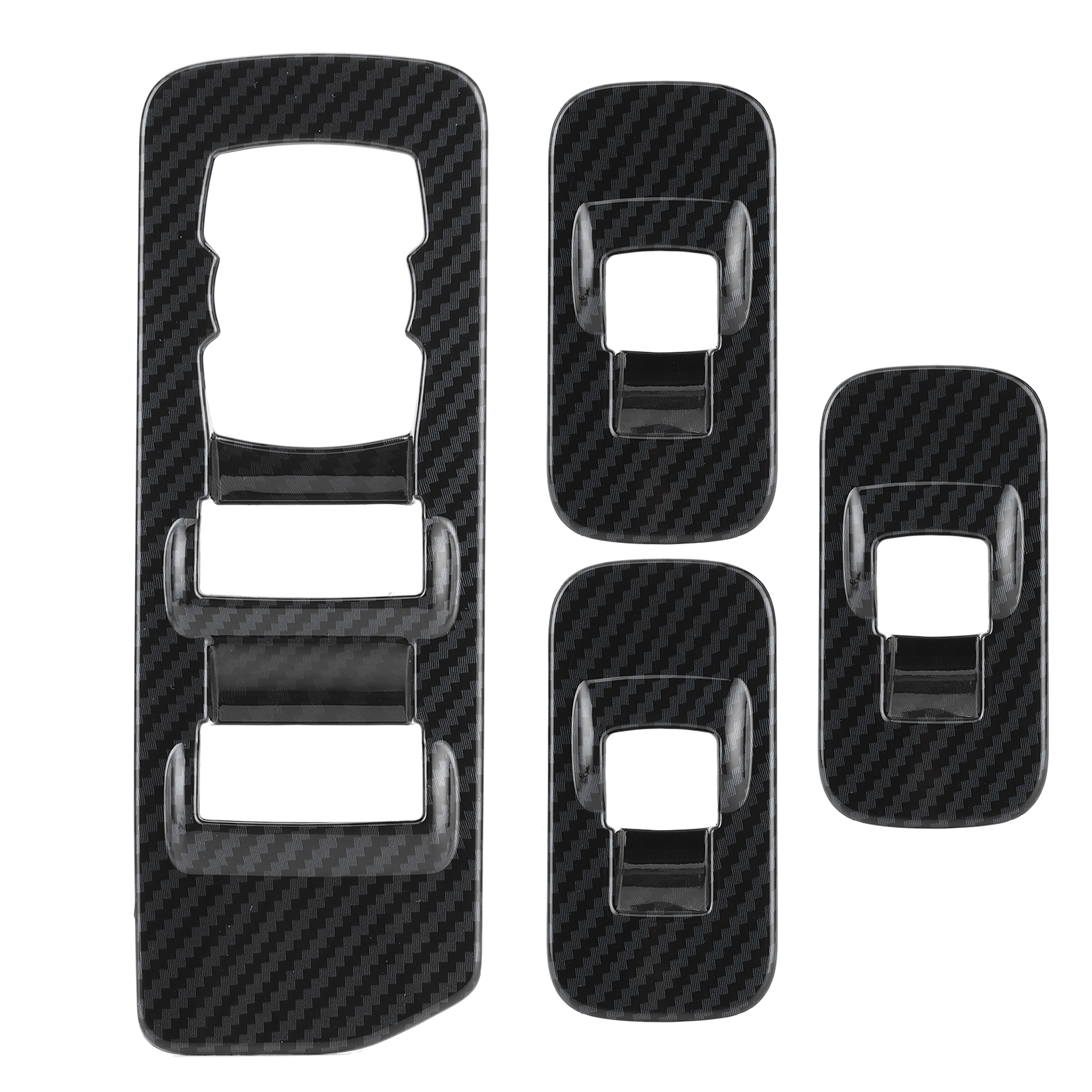 4 Stück Fensterheberschalterblenden Aus Kohlefaser, Kompatibel Mit Ford F150 2015-2020