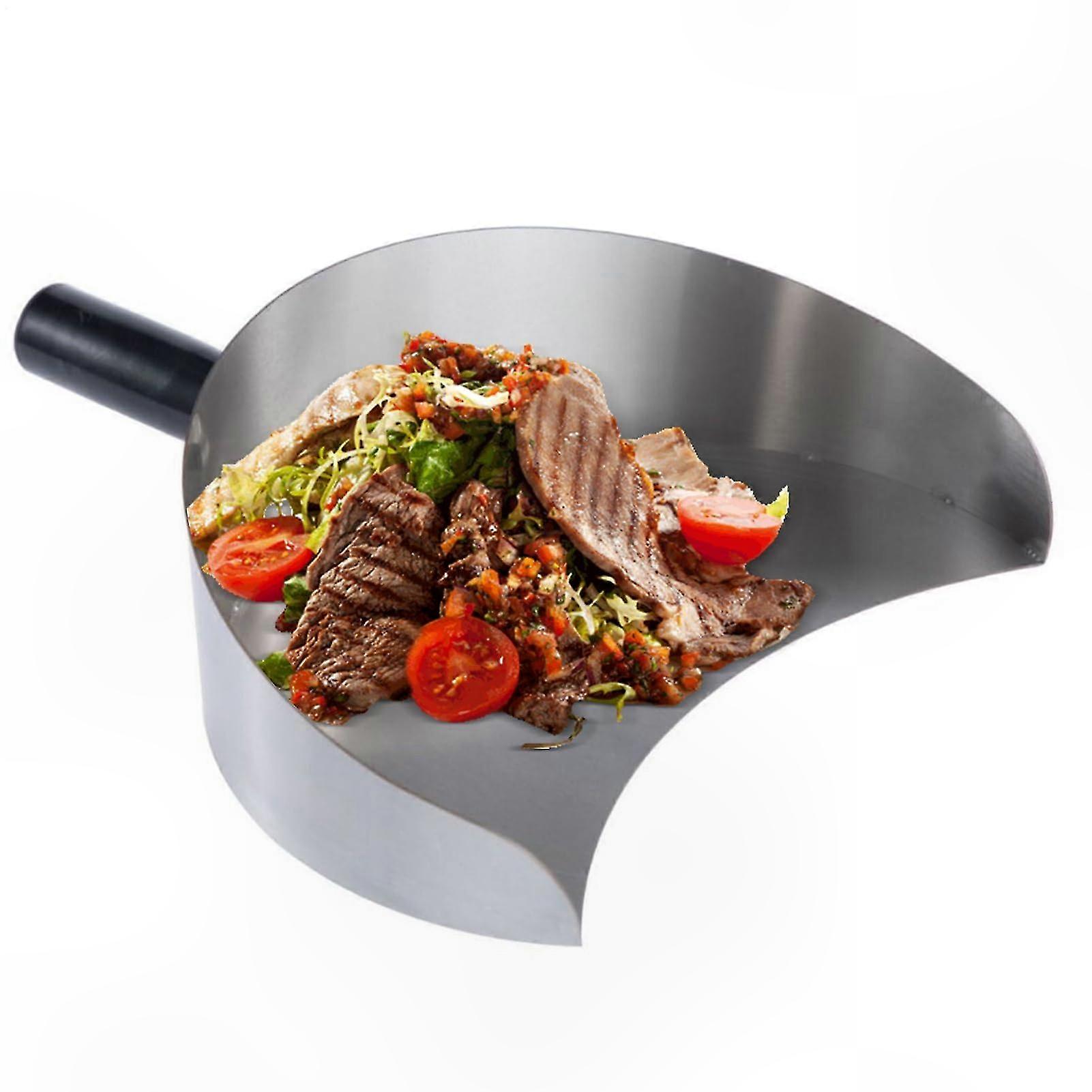 Kebabschaufel Aus Edelstahl, 22,5 X 17,5 X 8 Cm, Spülmaschinenfest, Langlebiges Werkzeug Zum Grillen Und Kochen, Praktisch Für Barbecue Und Kochen.