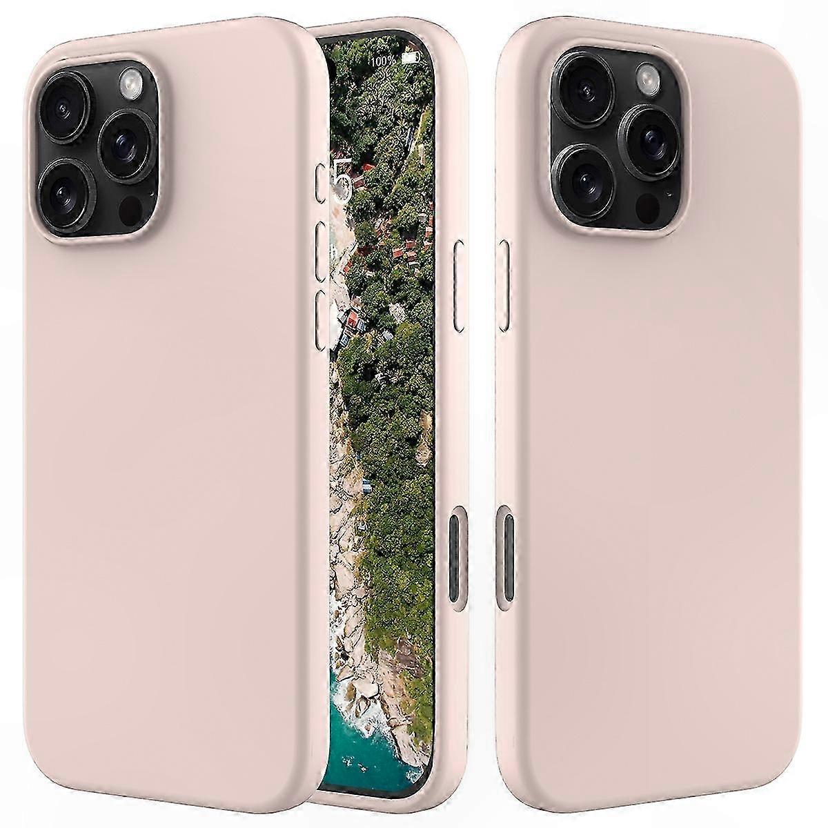 Iphone 16 Pro Hülle Aus Weichem Silikon, Stoßfester Schutz Dank Flüssigbeschichtung Innen, Hochwertige Matte Oberfläche, Widerstandsfähig Gegen Stöße Und Kratzer.