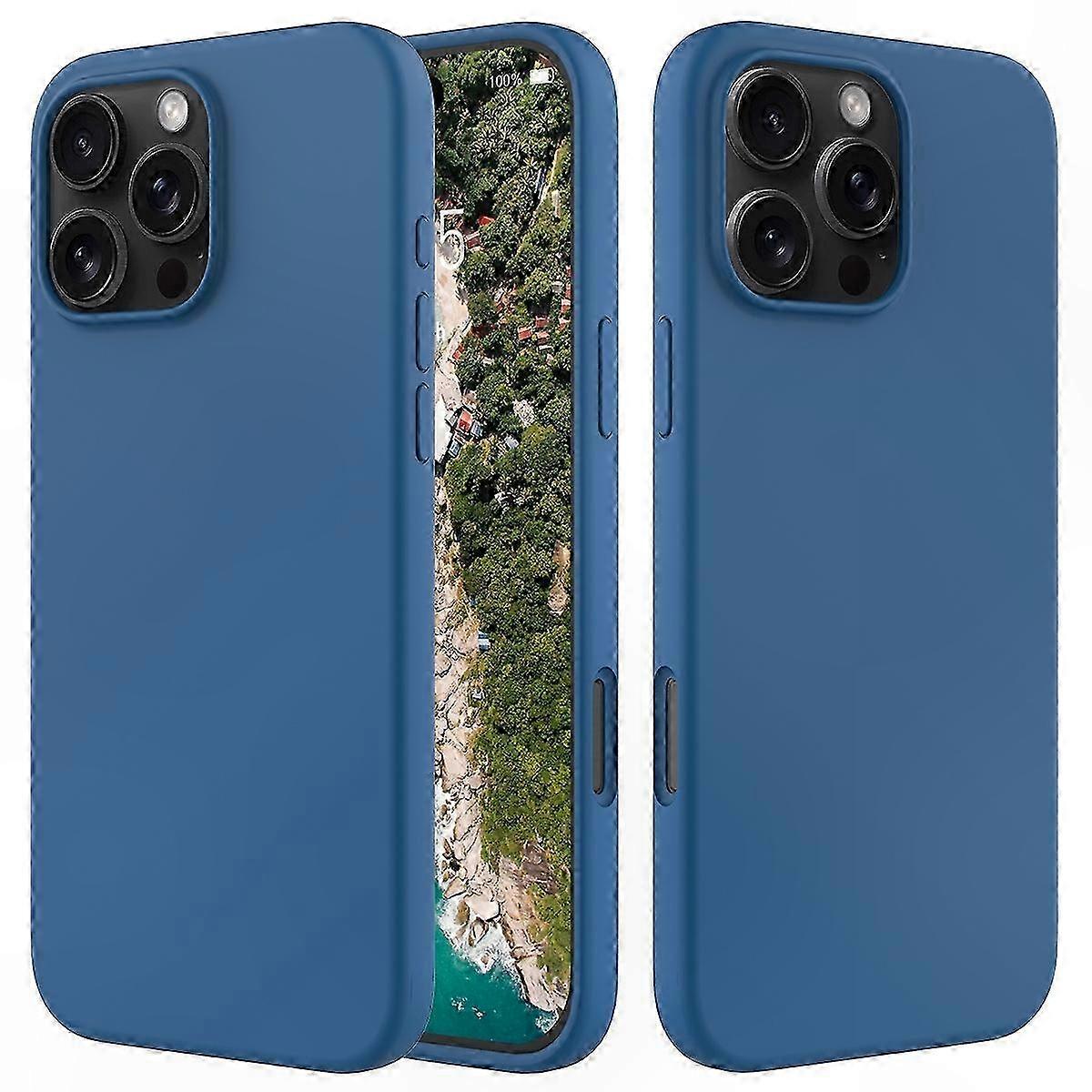 Weiche Silikonhülle Für Iphone 16 Pro – Stoßfester Schutz Dank Flüssigkeitsbeschichteter Innenseite, Schlank Und Robust