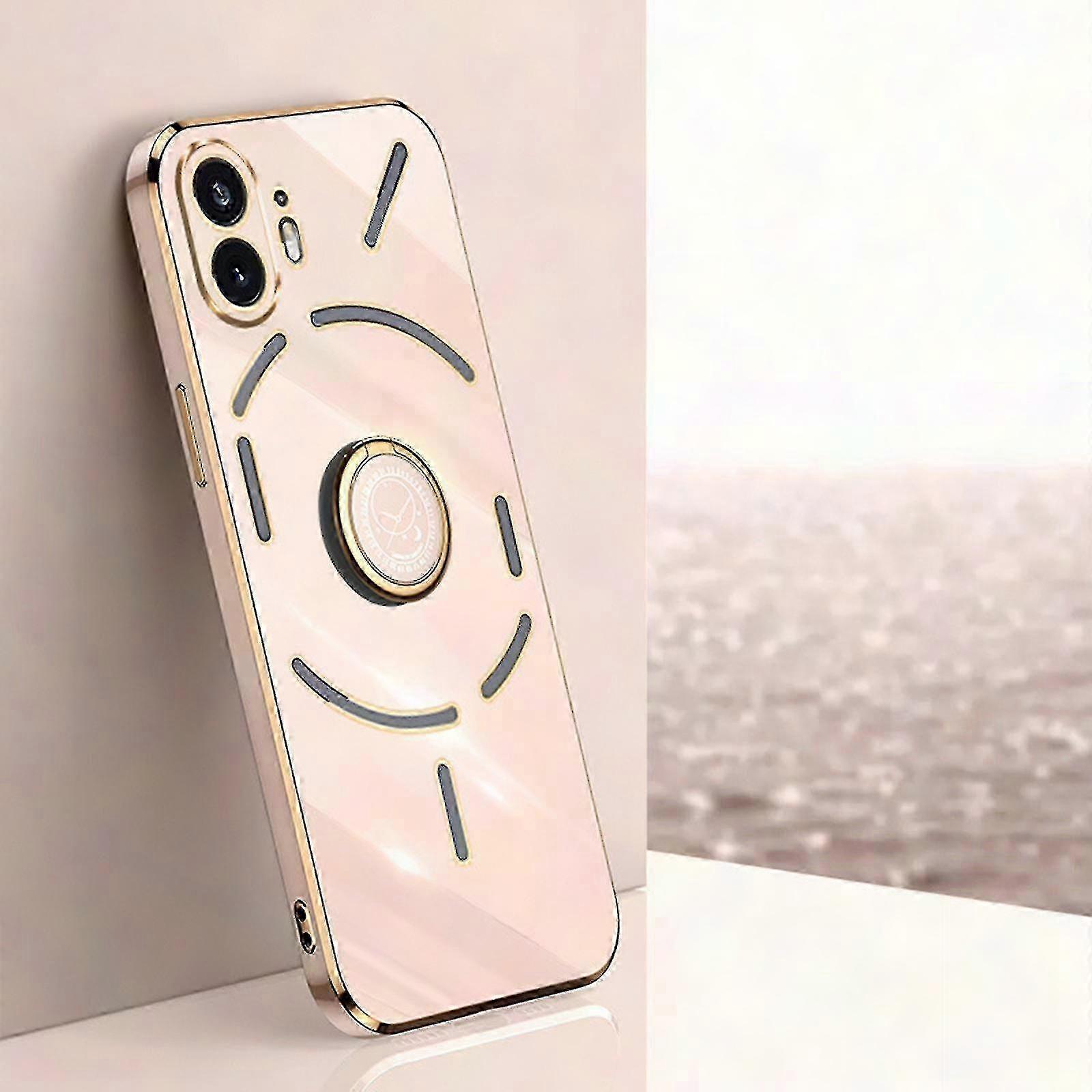 Hautfreundliche Hülle Mit Ringhalter Für Nothing Phone 2, Schlanke Hülle Mit Integriertem Ständer, Stoßfestem Schutz Und Weicher Haptik