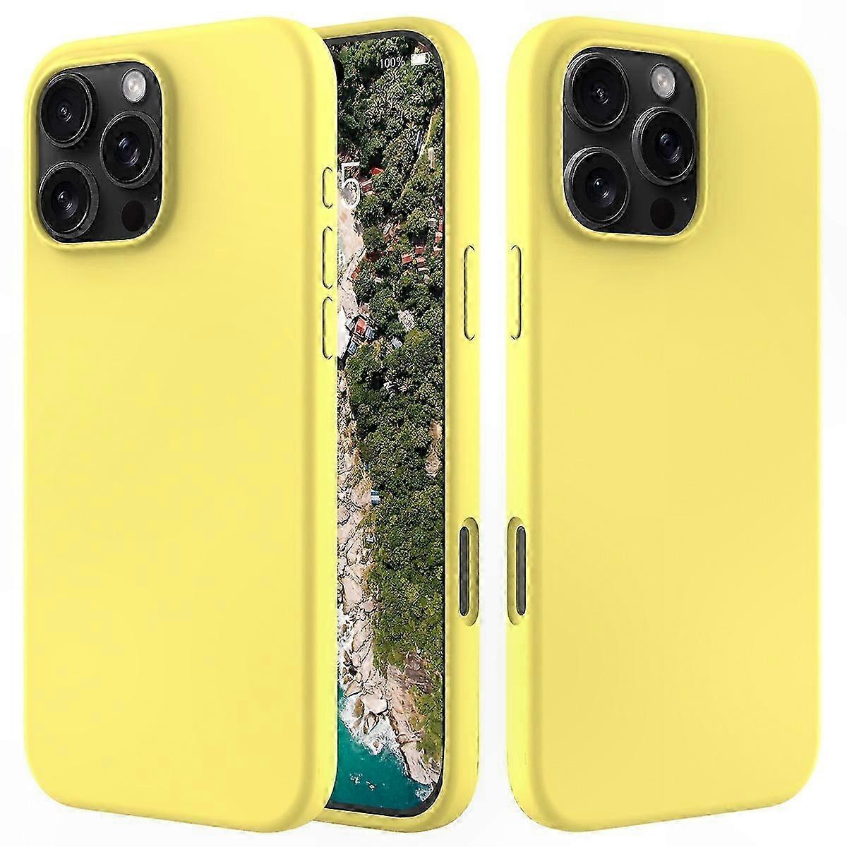 Weiche Silikonhülle Für Iphone 16 Pro, Stoßfester Schutz Dank Flüssiger Innenbeschichtung, Matte Oberfläche, Schlank Und Leicht