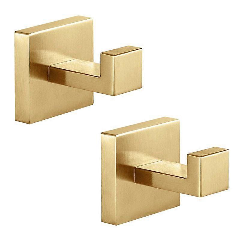 Quadratischer Wandhaken Aus Edelstahl, Robust Und Langlebig, Ideal Für Badezimmer, Ankleidezimmer Oder Eingangsbereich, Zur Befestigung An Festen Wänden, 2er-pack, Moderne Gebürstete Oberfläche.