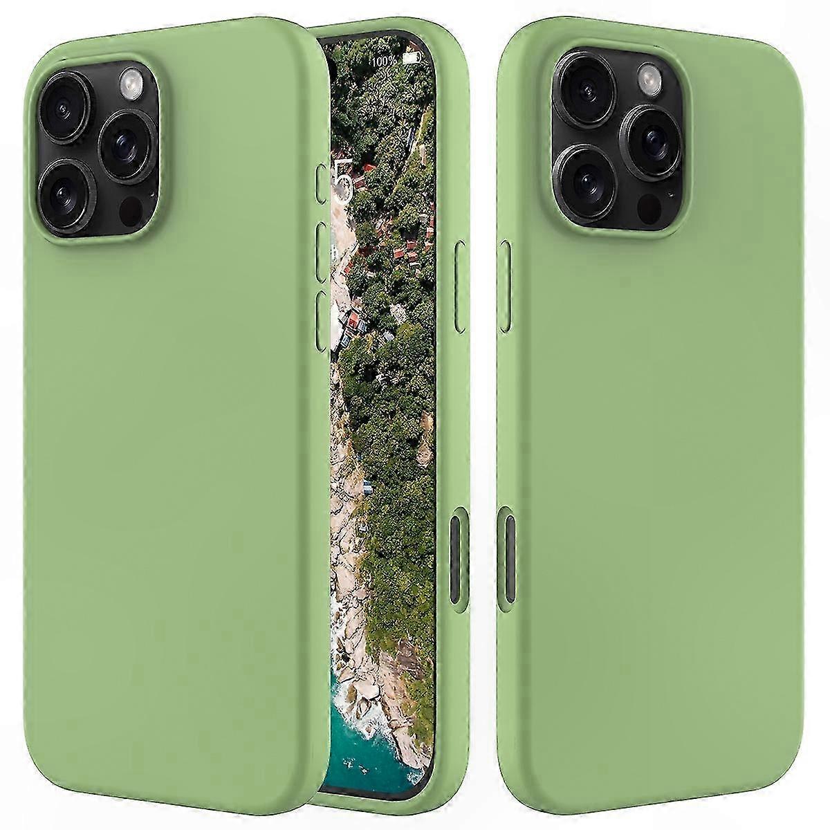 Iphone 16 Pro Hülle Aus Weichem Silikon, Stoßfester Schutz Durch Flüssigkeitsbeschichtung Innen, Schlanke Und Sturzsichere Hülle