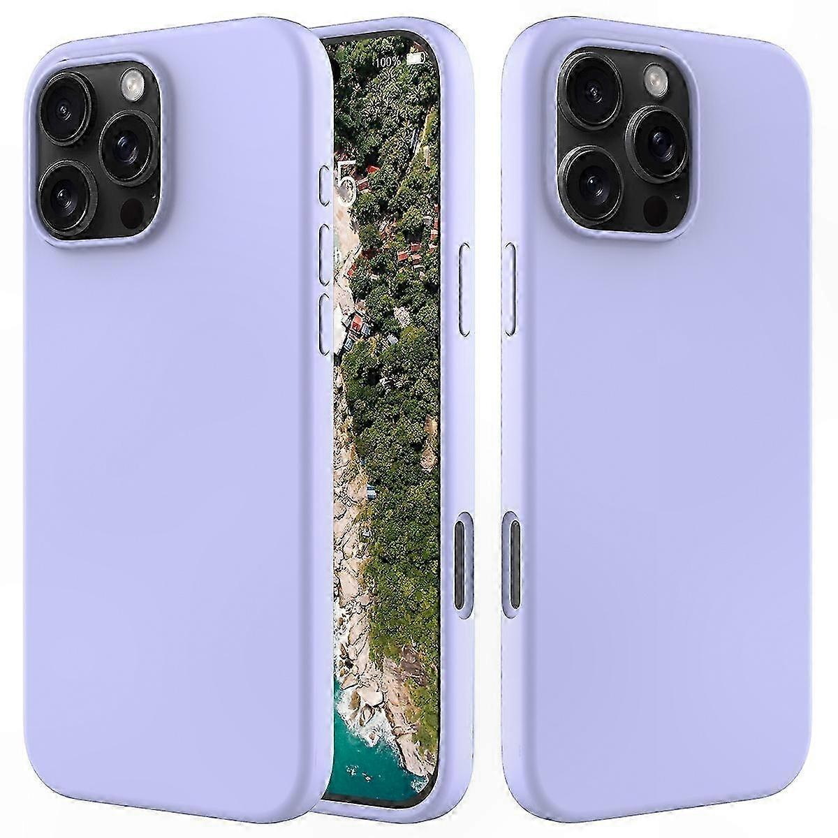 Weiche Silikonhülle Für Iphone 16 Pro, Flüssigkeitsbeschichteter Stoßschutz Innen, Flexible Und Strapazierfähige Hülle