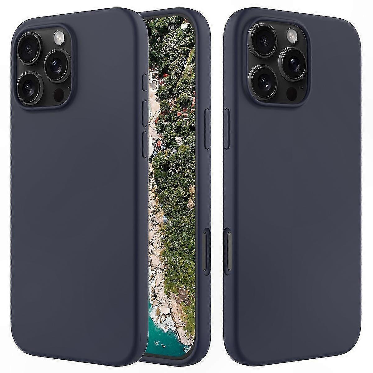 Weiche Silikonhülle Für Das Iphone 16 Pro, Verstärkter Stoßschutz, Rutschfeste, Flüssigkeitsbeschichtete Innenseite, Schlanke Und Leichte Hülle, Widerstandsfähig Gegen Stürze Im Alltag.