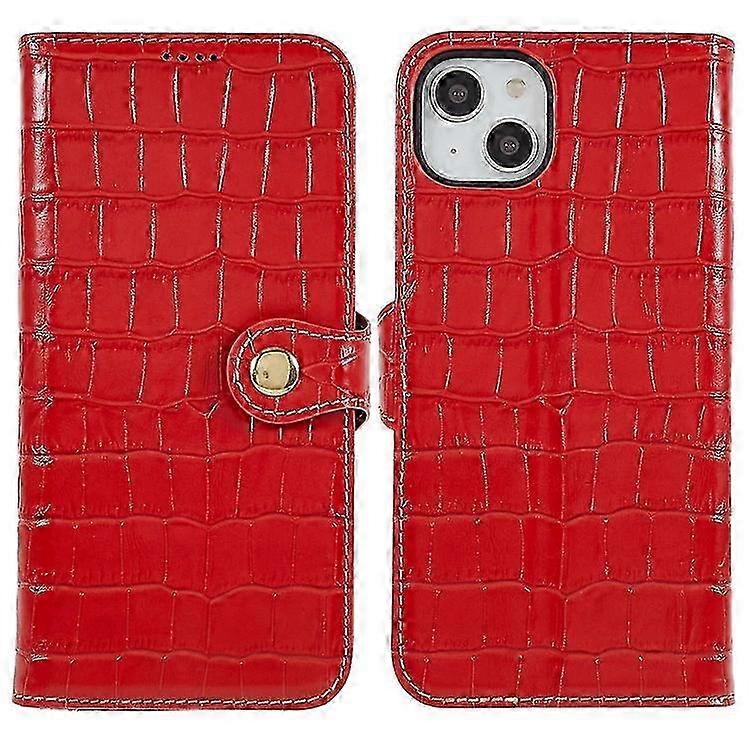 Lederhülle Für Iphone 14 Plus, Krokodilmuster, Rutschfeste Brieftaschenhülle Mit Integriertem Ständer, Rundumschutz.