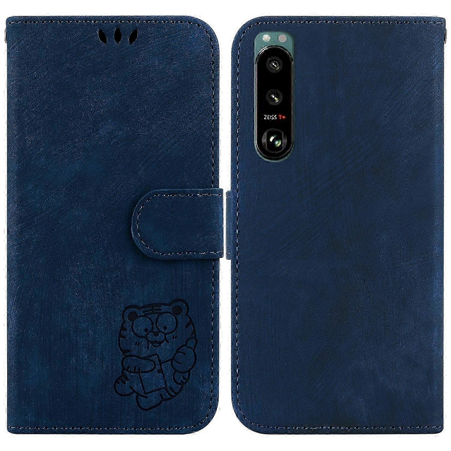 Bestickte Lederhülle Für Android-handys, Tigermuster, Schützende Hartschale, Elegantes Und Langlebiges Design, Personalisierte Smartphone-tasche.