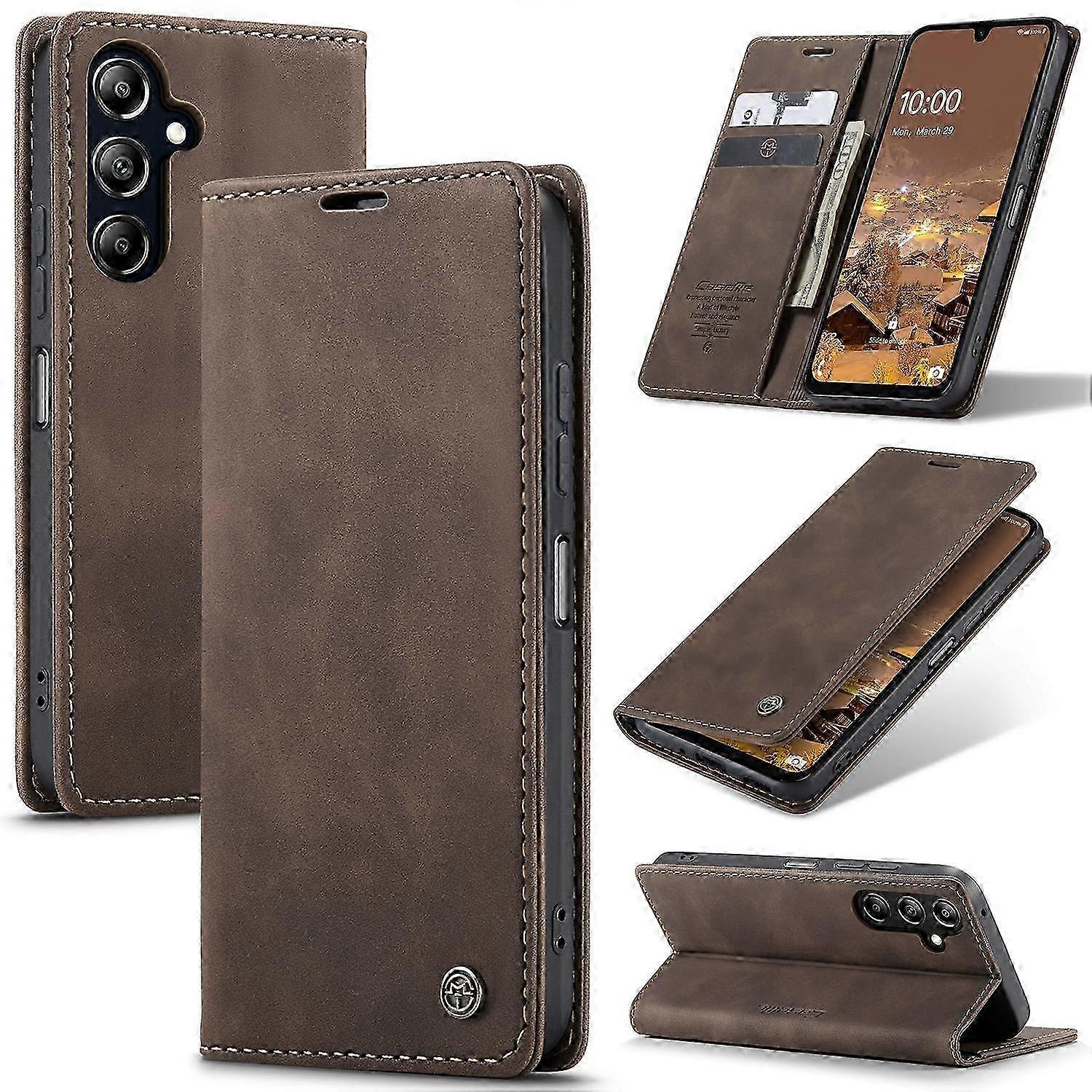Lederhülle Für Galaxy A26 5g Mit Kartenhalter Und Ständer Robuste Handyhülle Der Caseme 013 Serie