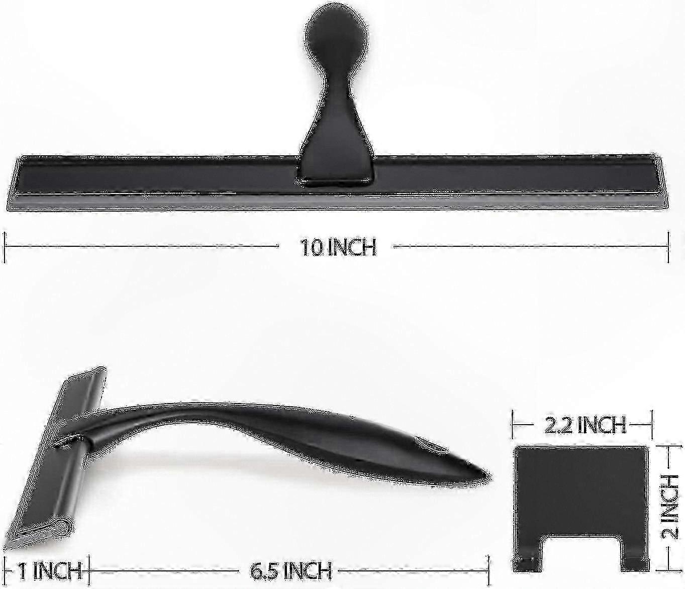 Edelstahlabzieher Mit Schwarzer Klinge Für Fenster Und Spiegel, Effektive Streifenfreie Reinigung, Waschwerkzeug Mit Robustem Griff, Professionelles Haushaltszubehör Für Glatte Oberflächen.
