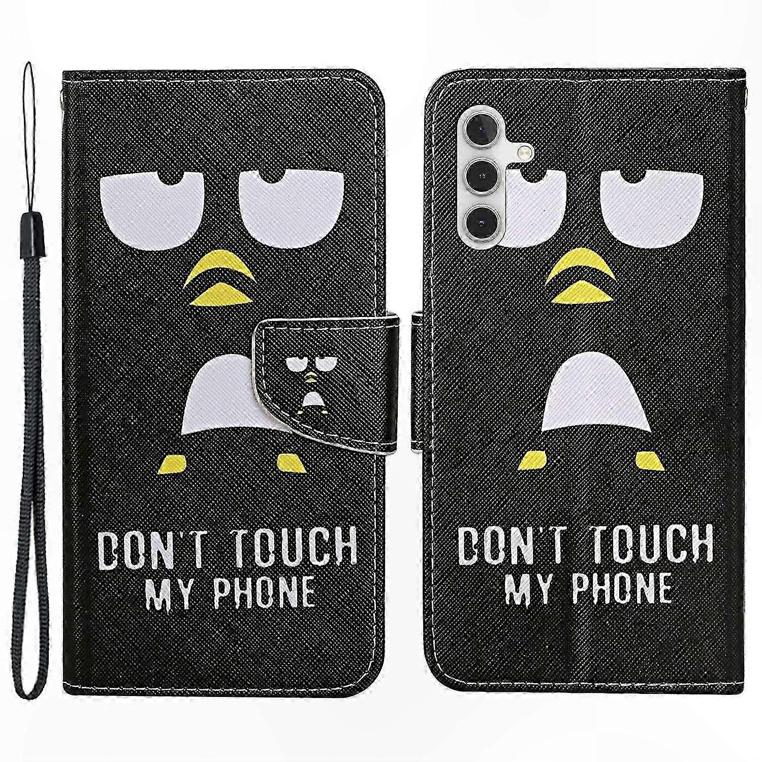 Schutzhülle Aus Strukturiertem Pu-leder Mit Handschlaufe Für 5g-smartphones, Weiche Schutzhülle, Genarbte Oberfläche, Inklusive Handschlaufe, Universelles Modell, Robust Und Elegant