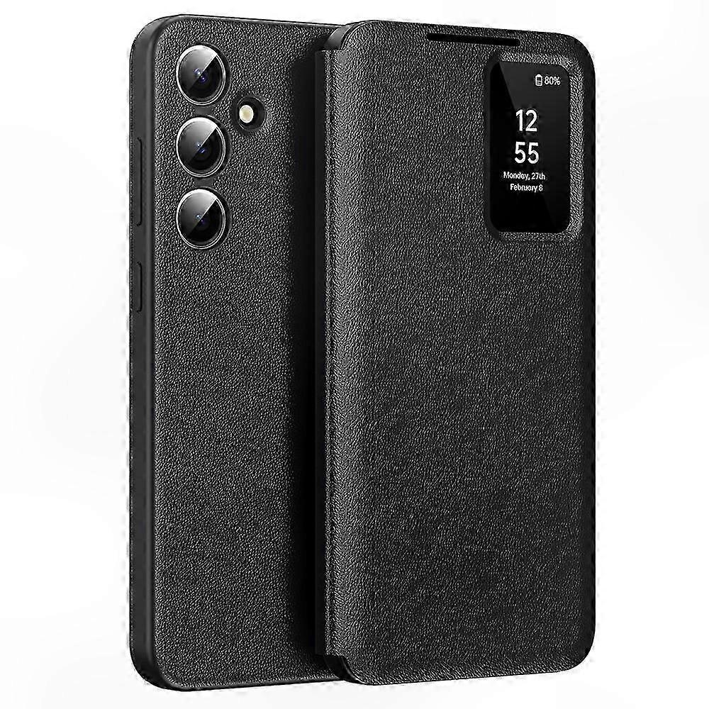 Lederhülle Für 5g-handys Mit Kartenhalter, Sichtfenster, Rundumschutz, Klapptasche, Elegantem Und Praktischem Design.