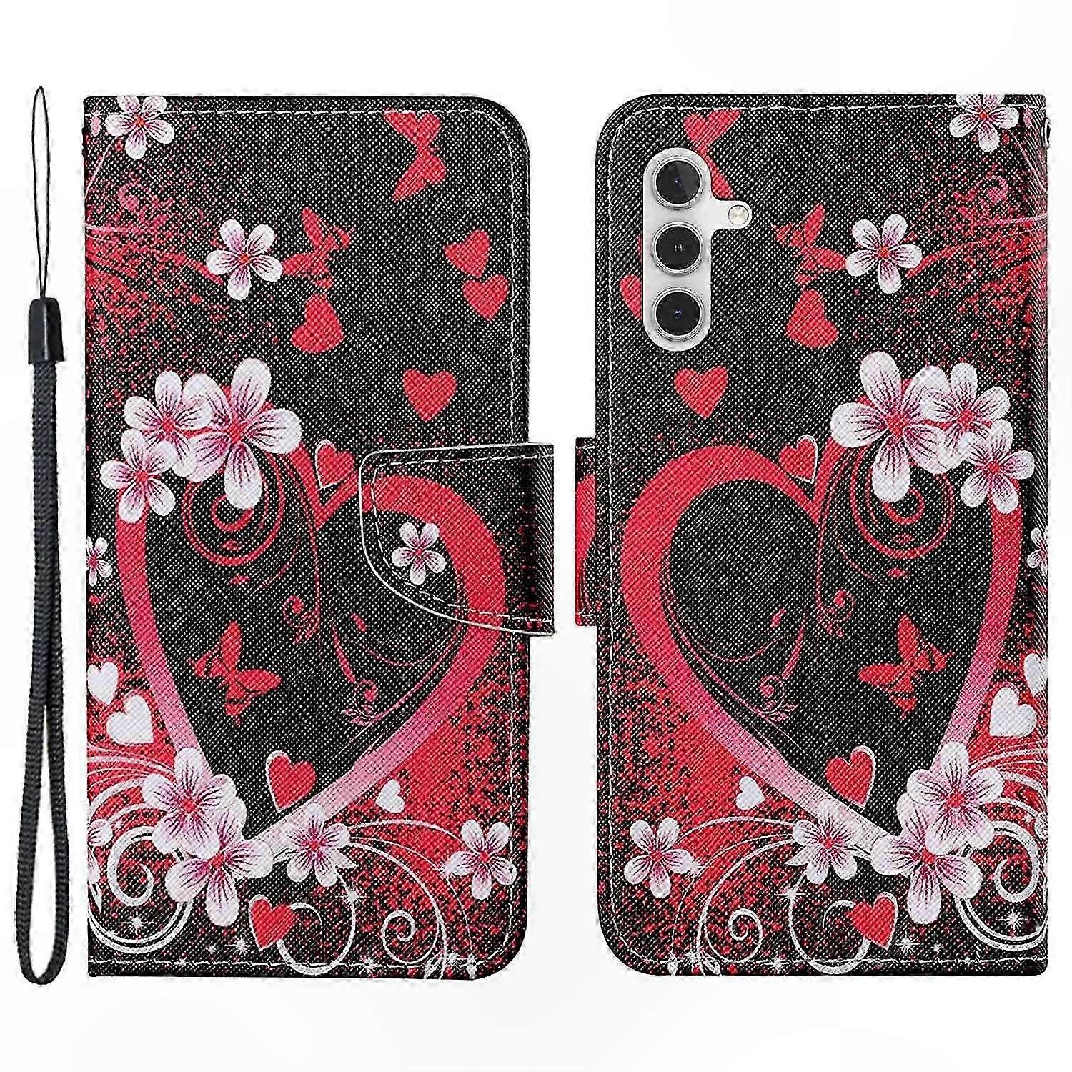 Strukturierte Pu-lederhülle Mit Handschlaufe Für 5g-smartphones, Robuster Schutz Und Elegantes Design, Praktisches Accessoire Für Den Alltag, Strapazierfähige, Genarbte Oberfläche