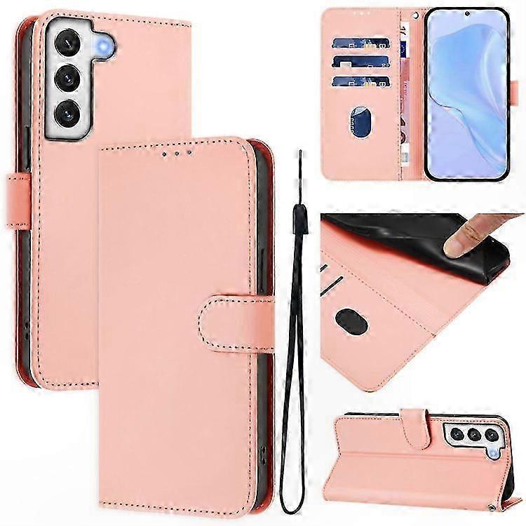 Leder-handyhülle In Unifarbe Für Samsung S21 Fe 5g, Schutzhülle Mit Schlüsselring, Weiches Und Schlankes Design, Fallschutz