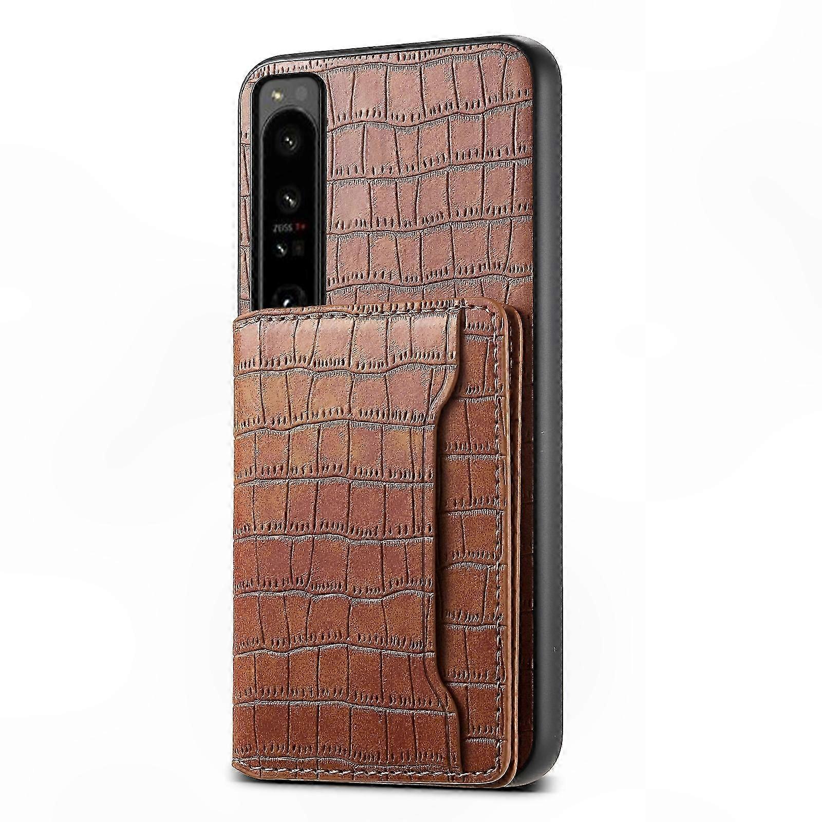 Handyhülle Mit Strukturierter Oberfläche Und Kartenfach, Rundumschutz, Hartschalenetui Mit Kartenfach, Genarbte Oberfläche, Robuste Smartphone-hülle, Kartenfach Auf Der Rückseite, 360°-schutz