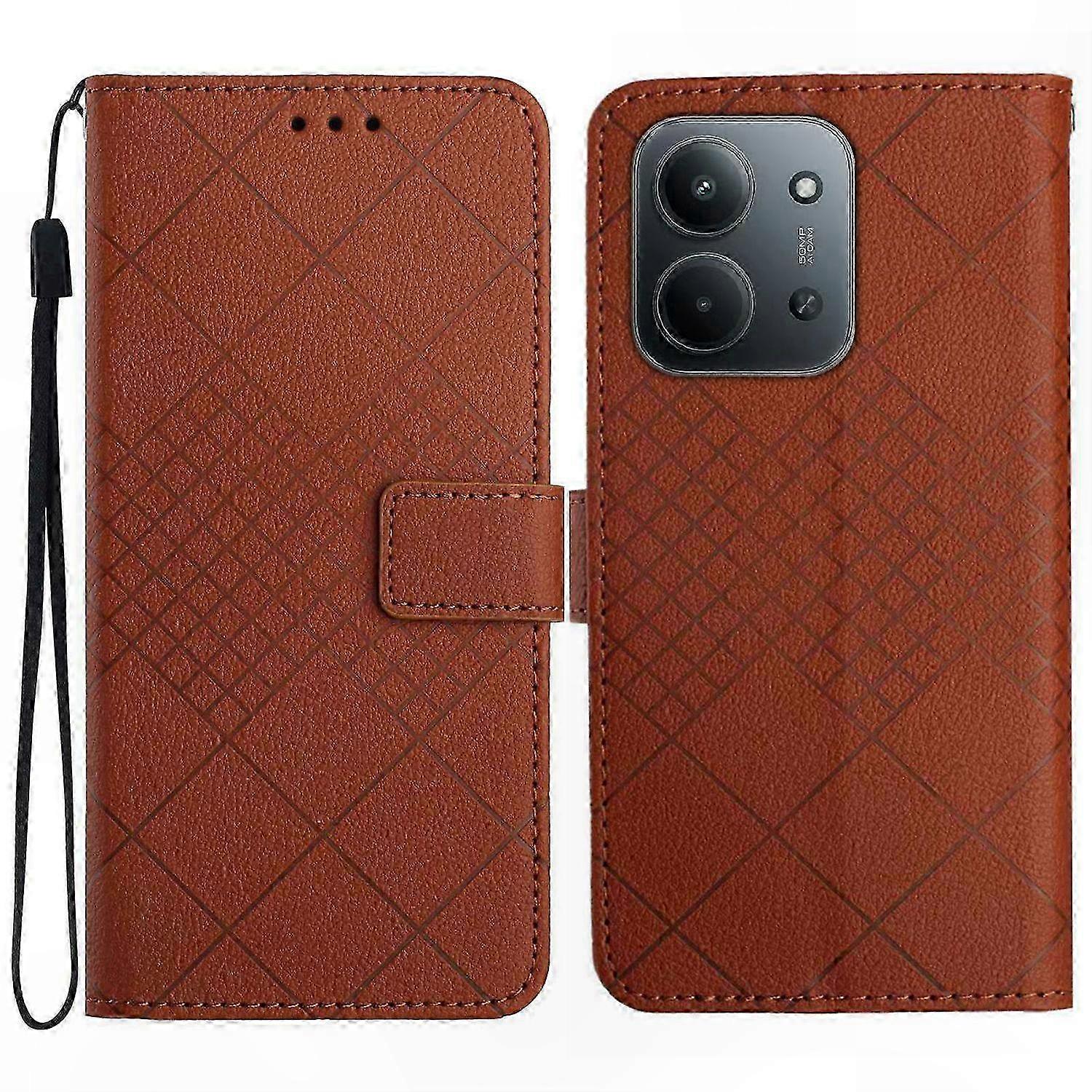 Brieftasche Aus Pu-leder Für 173-mm-handys, Klapphülle Mit Aufgedrucktem Design, Kompatibel Mit 4g-modellen