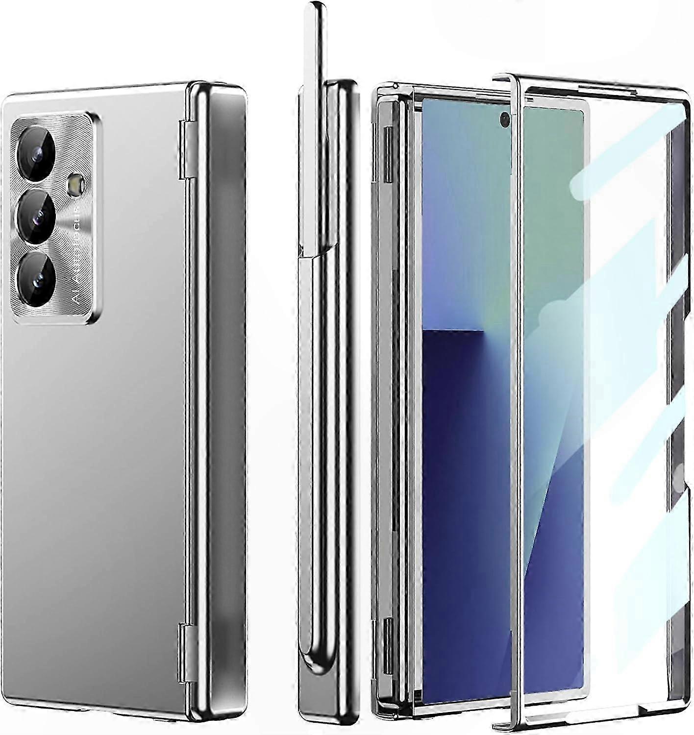 Vollständige Schutzhülle Mit Stiftfach, Integriertem Displayschutz, Verstärktem Scharnier, Schlankem Design Für Das Galaxy Z Fold 7, Dünne Und Leichte Falthülle