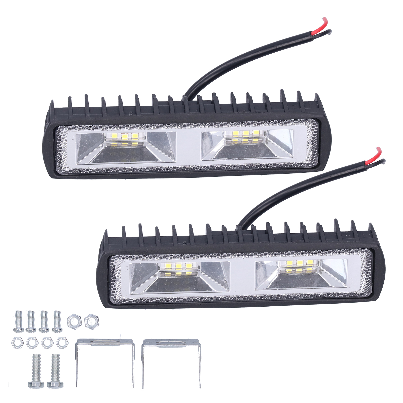 Konvolut Mit 12 Led-doppelarbeitsscheinwerfern (36 W, 12–24 V) Für Motorrad, Lkw, Boot, Traktor, Anhänger Und Geländewagen