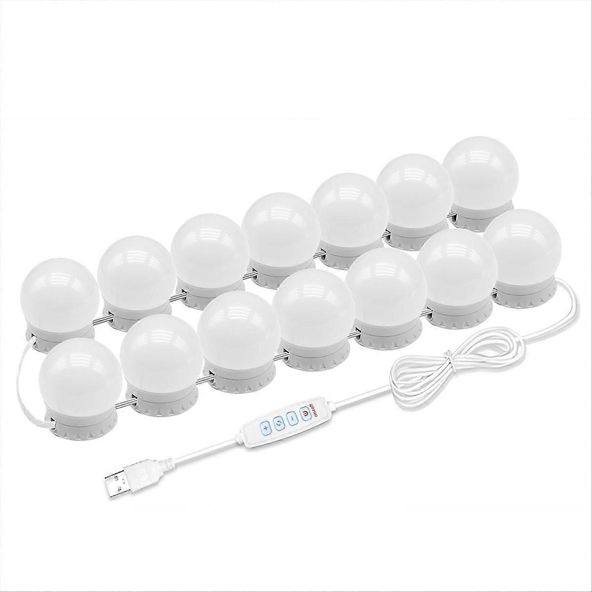 Led-beleuchteter Schminktischspiegel Mit 14 Dimmbaren Glühbirnen, Für Den Schminktisch