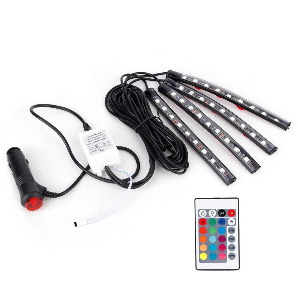 Rgb-led-streifen Für Stimmungsvolle Autobeleuchtung, Fernbedienung, Farbenfrohe Innendekoration