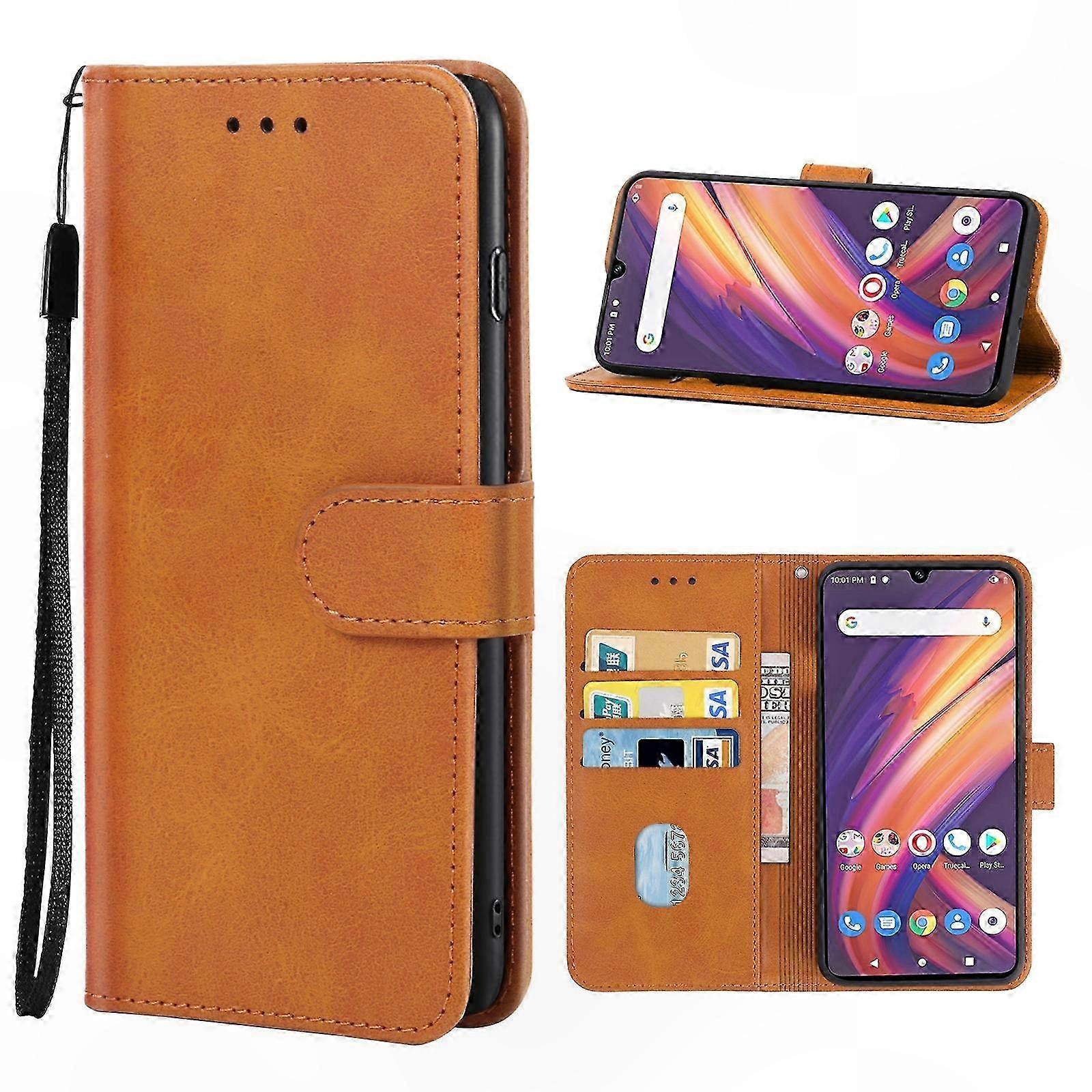 Schutzhülle Aus Echtem Leder Für Das A6 Note Smartphone, Elegante Hartschale, Kompakte Größe, Hochwertige Verarbeitung, Stoßfest, Natürliche Farbe, Für Den Täglichen Gebrauch
