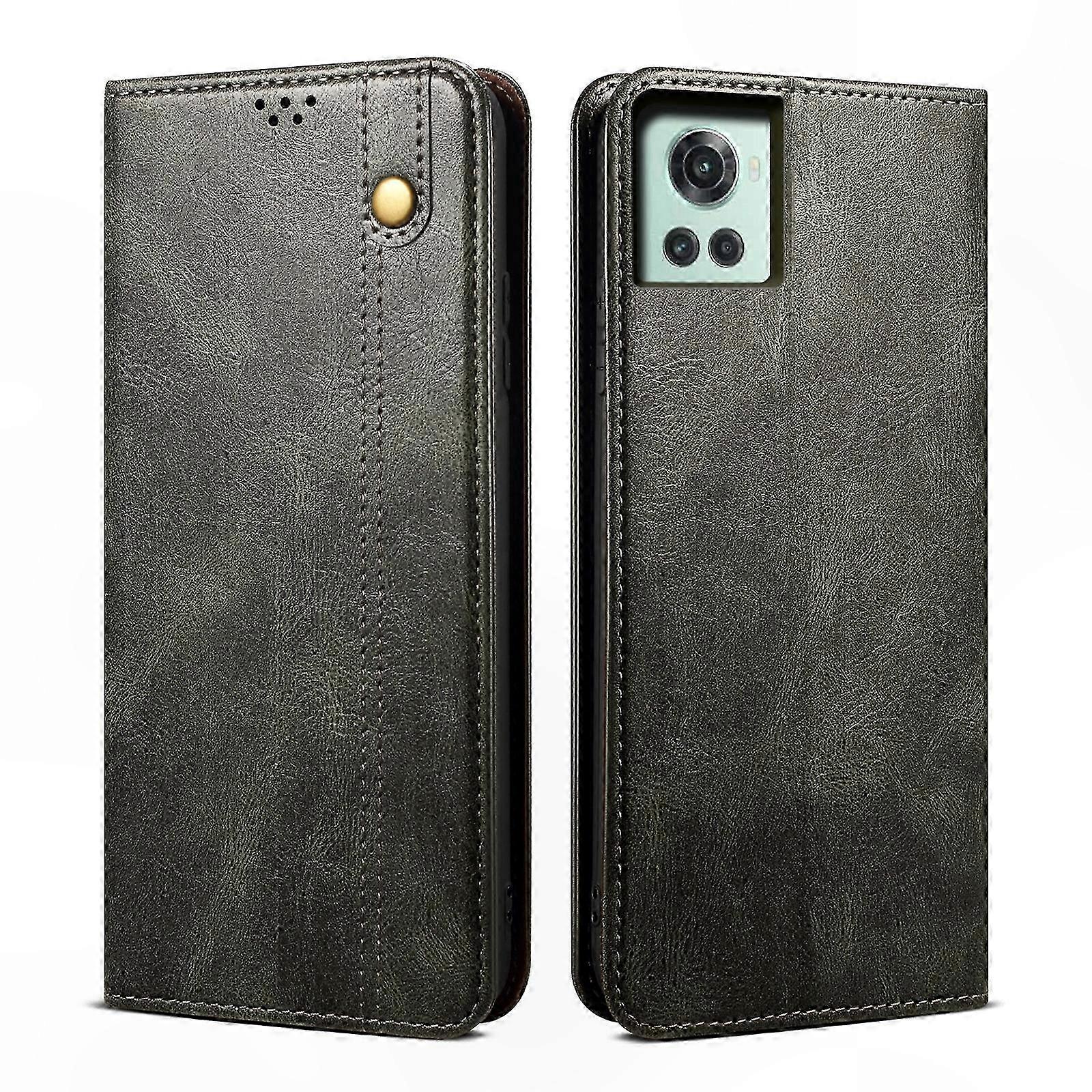 Echtlederhülle Aus Gewachstem Crazy Horse-leder Für 10r- Und Ace-handys, Robuster Und Eleganter Schutz, Kratzfeste, Geölte Oberfläche, Hartschalenetui Passend Für Kompatible Modelle, Praktische Tasche