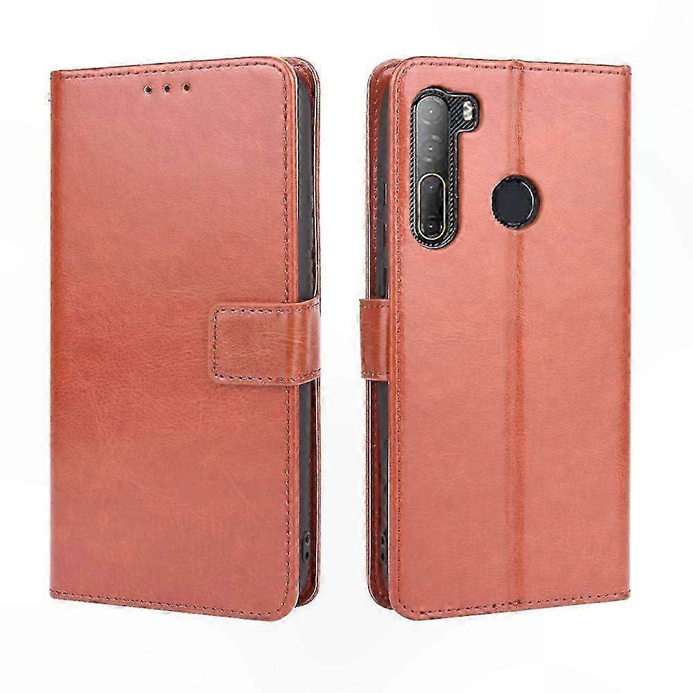 Hülle Aus Echtem Crazy Horse-leder Mit Horizontaler Klappe, Ständer, Kartenhalter Und Fotorahmen Für Mobiltelefone