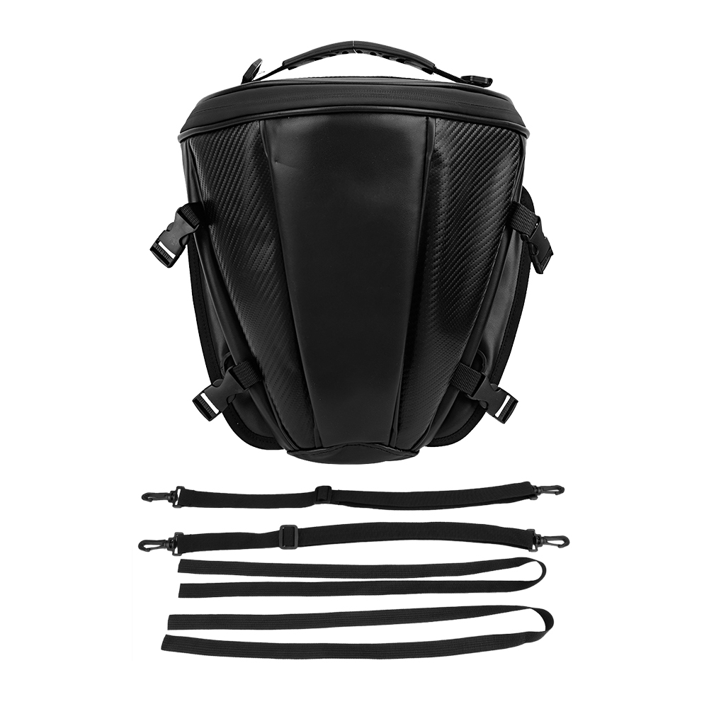 Motorrad-hecktasche Im Carbonfaser-stil, Wasserdichte Satteltasche Für Den Soziussitz, Wasserdichte Motorrad-hecktasche.