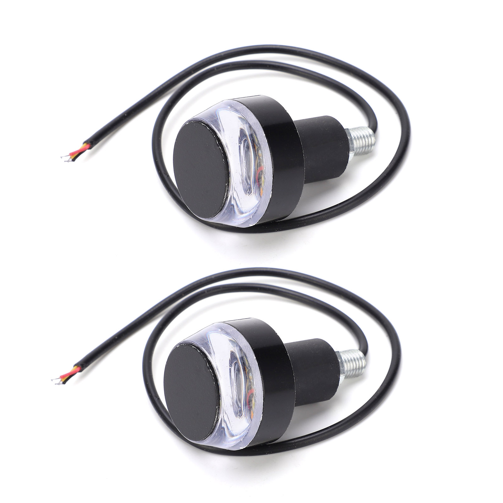 Motorrad-led-lenkerleuchten-set (12 V Dc) Mit Blinkern, Weiß Und Gelb