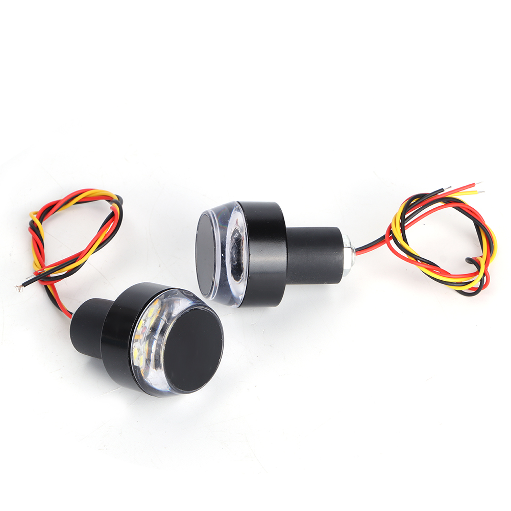 2 Weiße Und Blaue Led-leuchten Für Motorradlenker, Eckblinker Und Kontrollleuchten, 2-teiliges Set